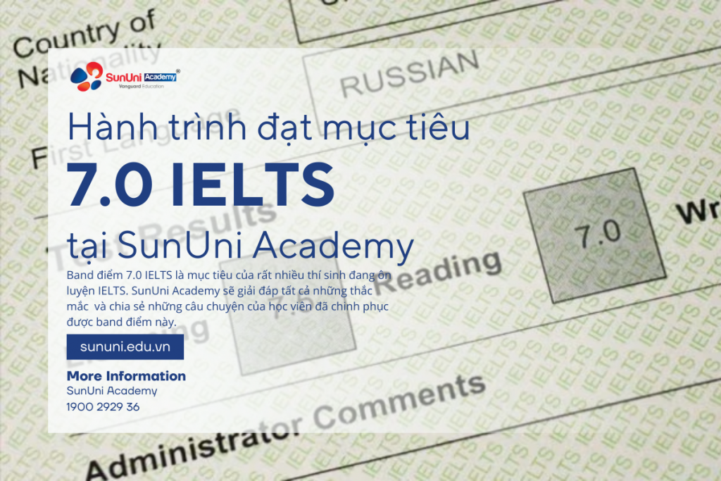 [Chia sẻ từ học viên] Hành trình đạt mục tiêu 7.0 IELTS tại SunUni Academy