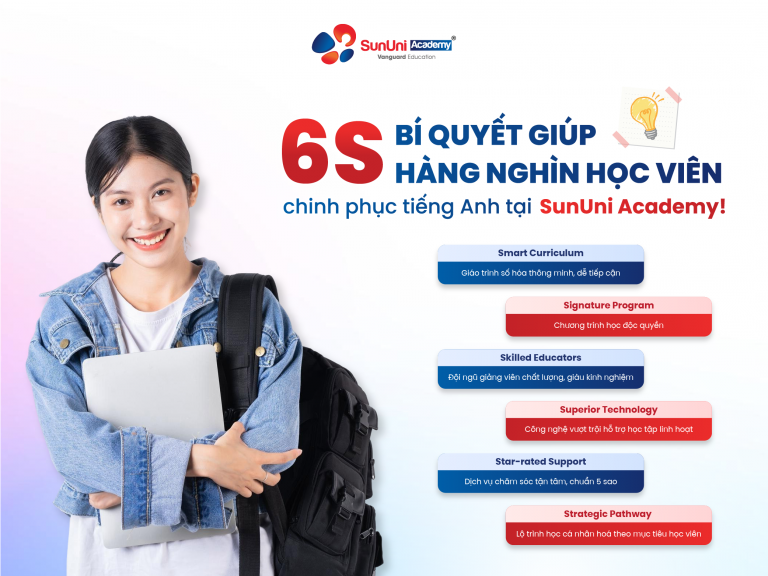 SUNUNI ACADEMY: Nâng Tầm Trải Nghiệm Học Tập Tiếng Anh Với “Bộ Tiêu Chuẩn 6S” Đột Phá