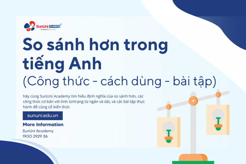 So sánh hơn trong tiếng Anh: Công thức, Cách dùng & Bài tập