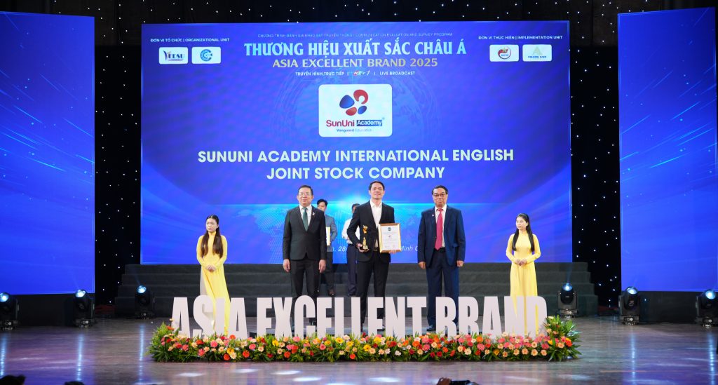 SUNUNI ACADEMY XUẤT SẮC NHẬN CÚ ĐÚP GIẢI THƯỞNG TẠI “THƯƠNG HIỆU XUẤT SẮC CHÂU Á 2025”