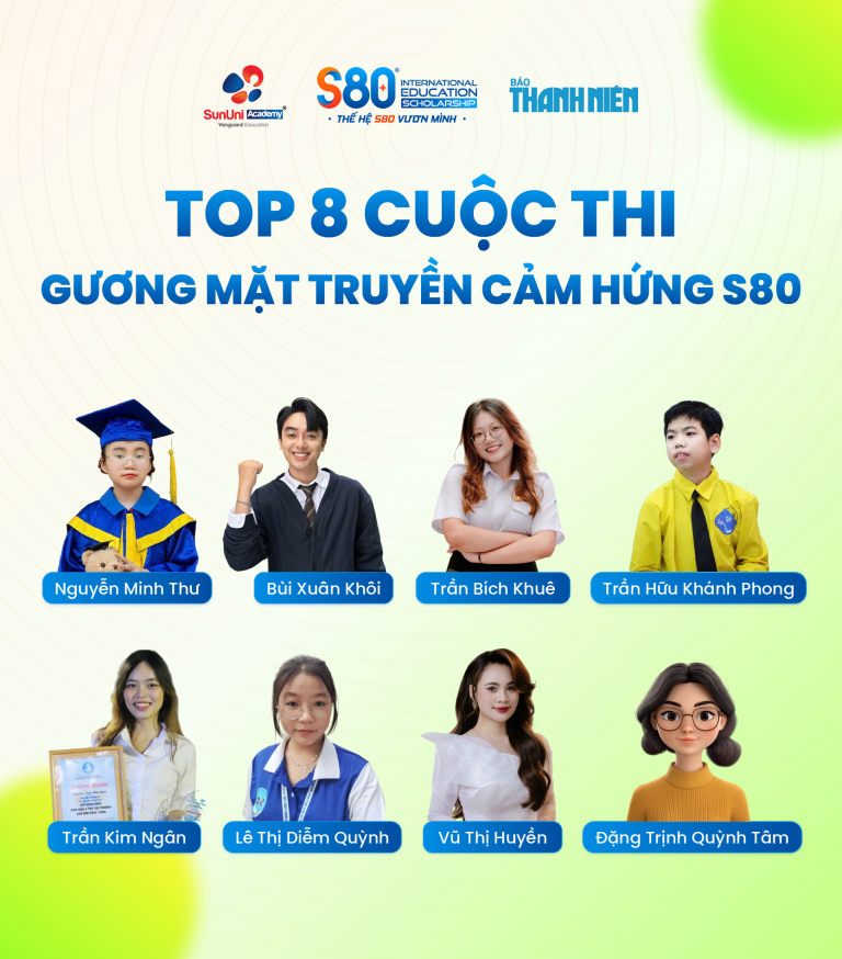 SunUni Academy công bố Top 8 “Gương mặt truyền cảm hứng S80”: Những câu chuyện vươn mình bắt đầu một hành trình mới