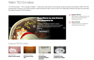 Giao diện các video bài học TED-Ed giúp luyện Listening IELTS 7.5+