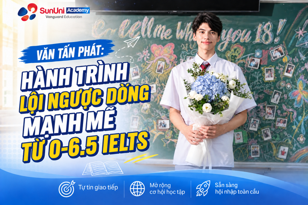 VĂN TẤN PHÁT – BỨT PHÁ 6.5 IELTS VÀ BÀI HỌC VƯỢT GIỚI HẠN DÀNH CHO GEN Z