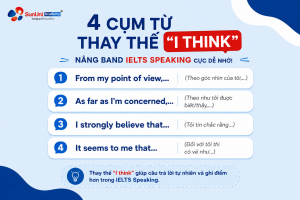4 cụm từ thay thế I think giúp nâng band IELTS Speaking