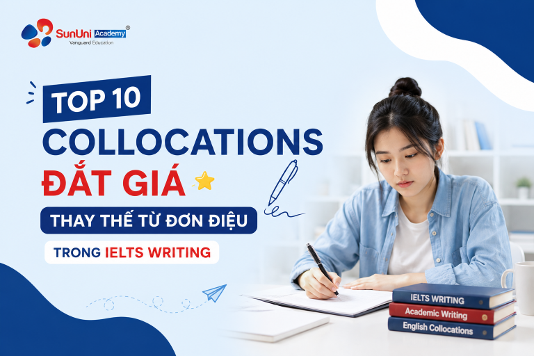IELTS Writing: Top 10 Collocations Thay Thế Từ Đơn Điệu Mới Nhất 2026