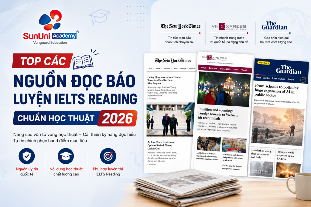 Top 10 Nguồn Báo Quốc Tế Luyện IELTS Reading Chuẩn Nhất 2026