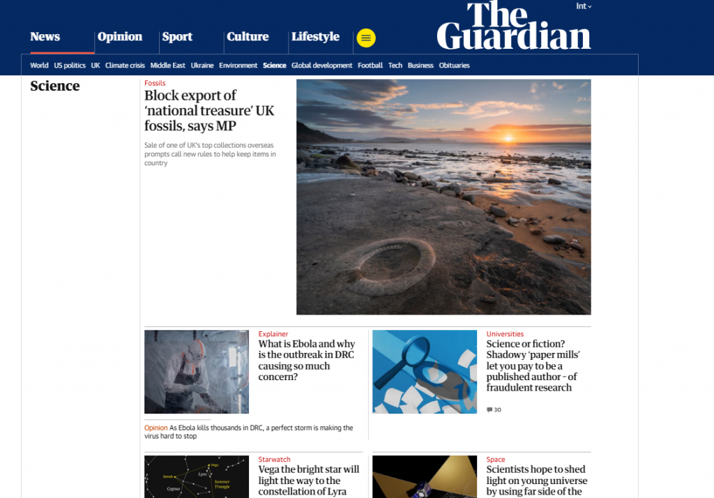 The Guardian - nguồn đọc báo luyện IELTS Reading bài đọc khoa học - SunUni Academy