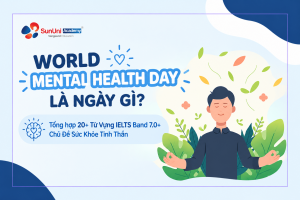 World Mental Health Day là ngày gì và tổng hợp 20+ từ vựng IELTS Band 7.0+ chủ đề Sức khỏe tinh thần cùng SunUni Academy