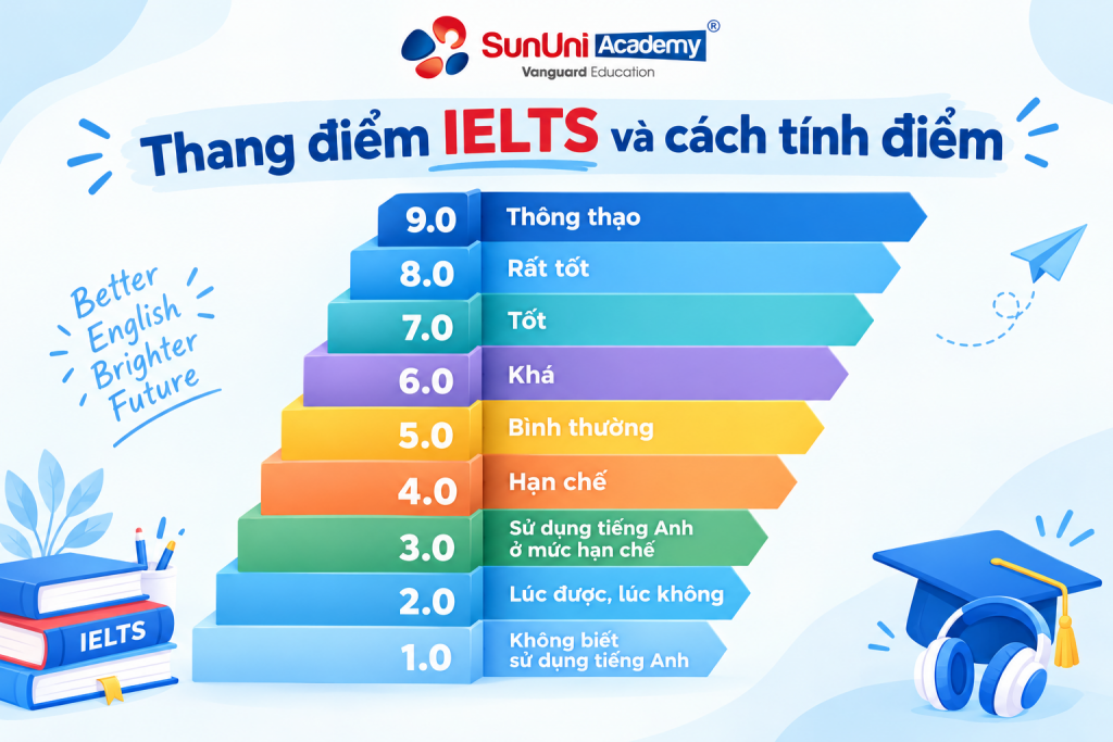 Thang điểm IELTS và cách tính điểm IELTS 2026
