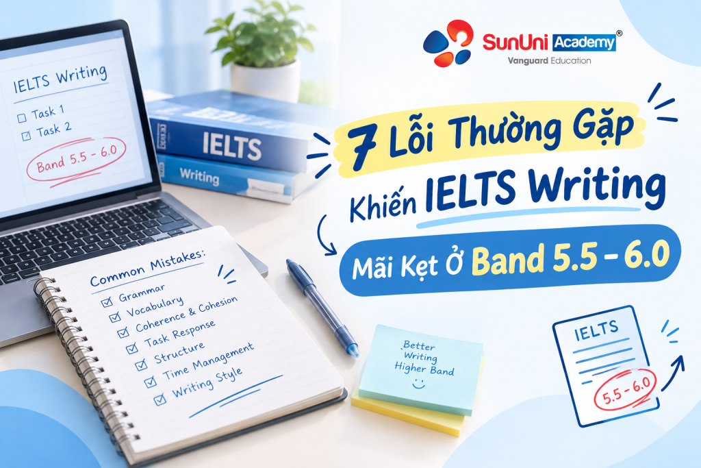 7 Lỗi Thường Gặp Khiến IELTS Writing Mãi Kẹt Ở Band 5.5 – 6.0
