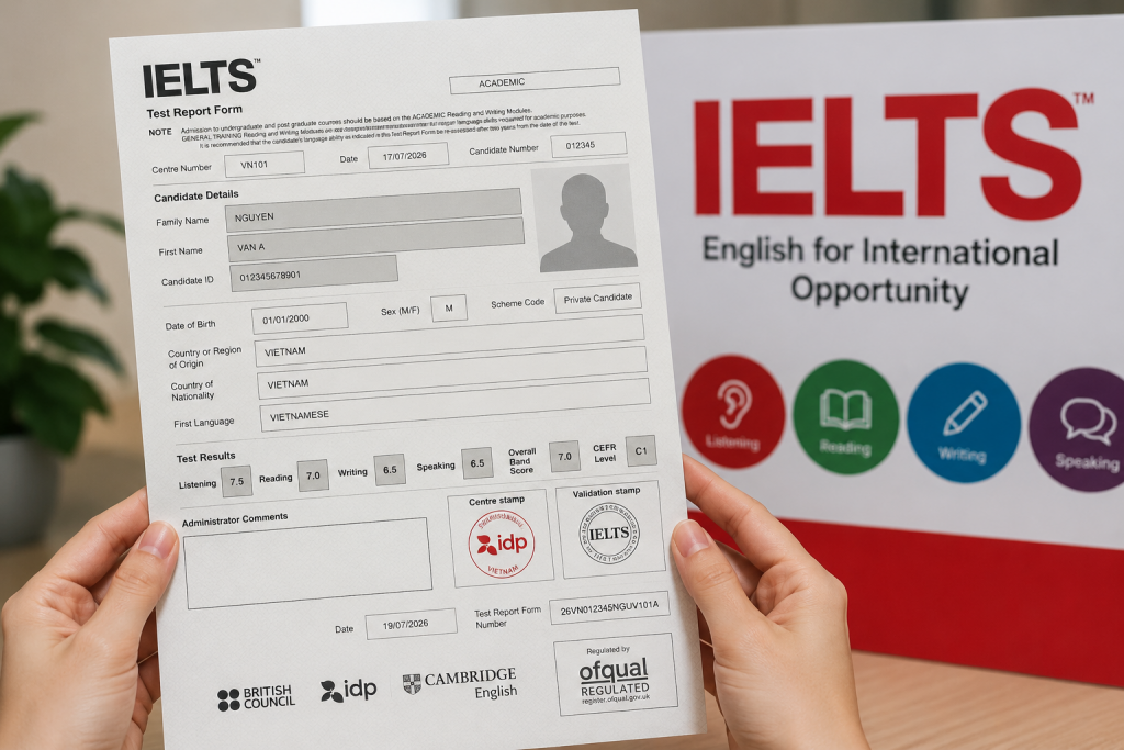 Chứng chỉ Tiếng Anh quan trọng IELTS 